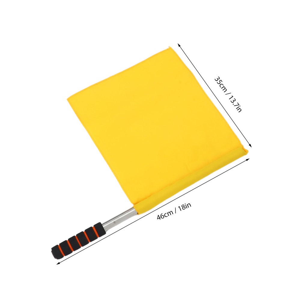 6Pcs High Visibility Referee Hand Flags Assorted Red Yellow Green Colors