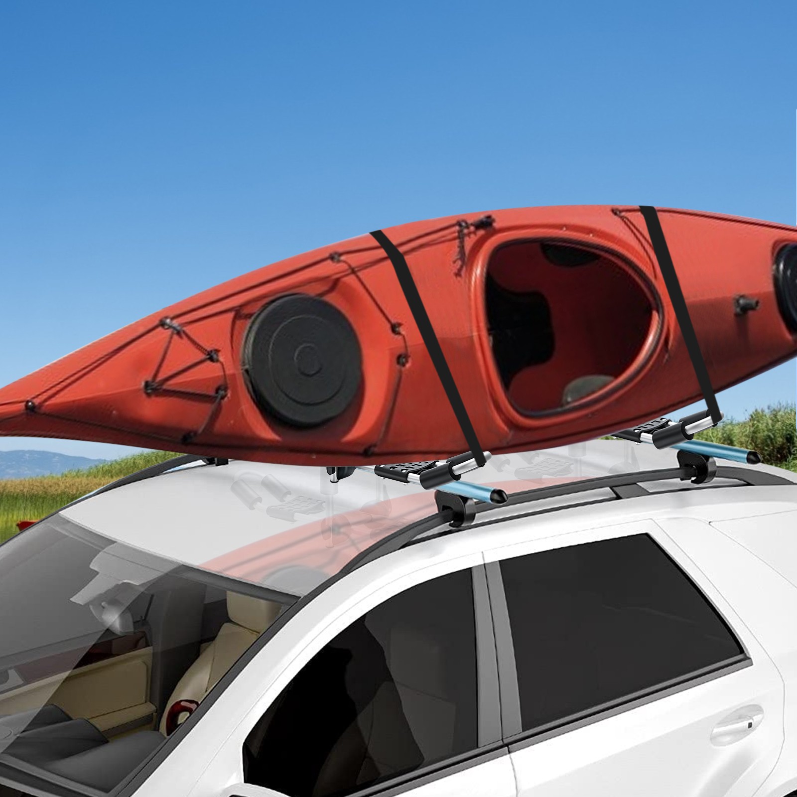 J-Bar Kayak Roof Rack Folding Universal Kayak Rack for Canoe Surfboard