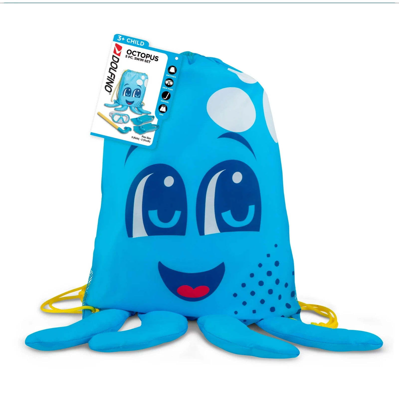 Dolfino Octopus Unisex 5 Piece Dive Set for Children, Blue Ages 3+