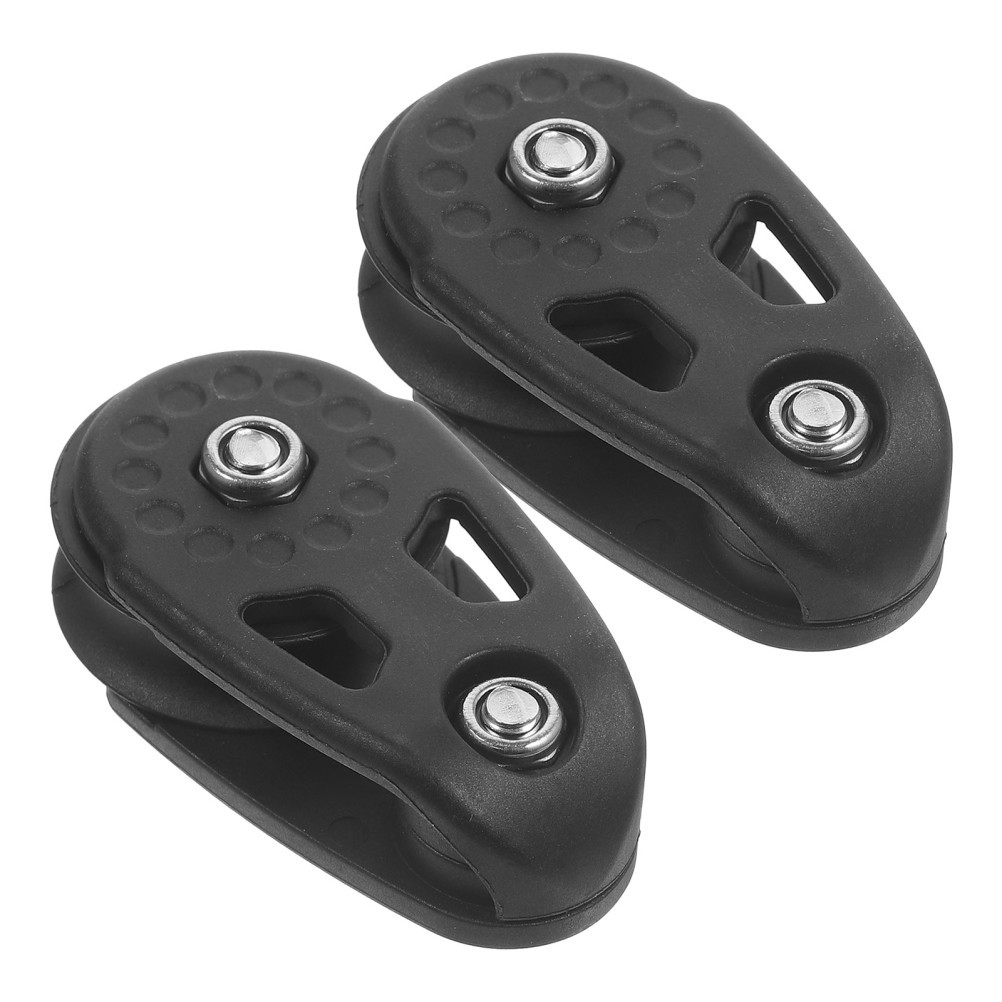 2Pcs Reusable Nylon Single Groove Pulley for Kayak Gym Use Black Lightweight