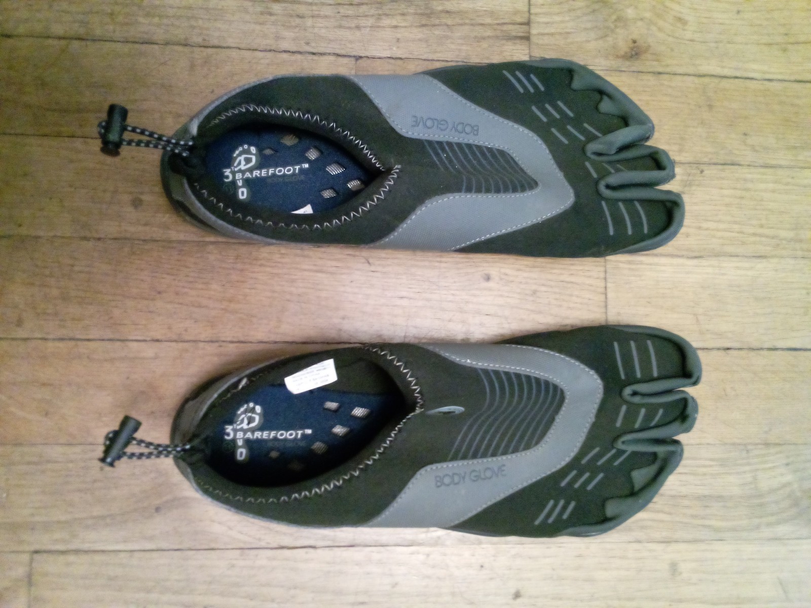 Body Glove 3T Barefoot Shoes Men’s Size 11 Cinch Water Shoe Black Grey