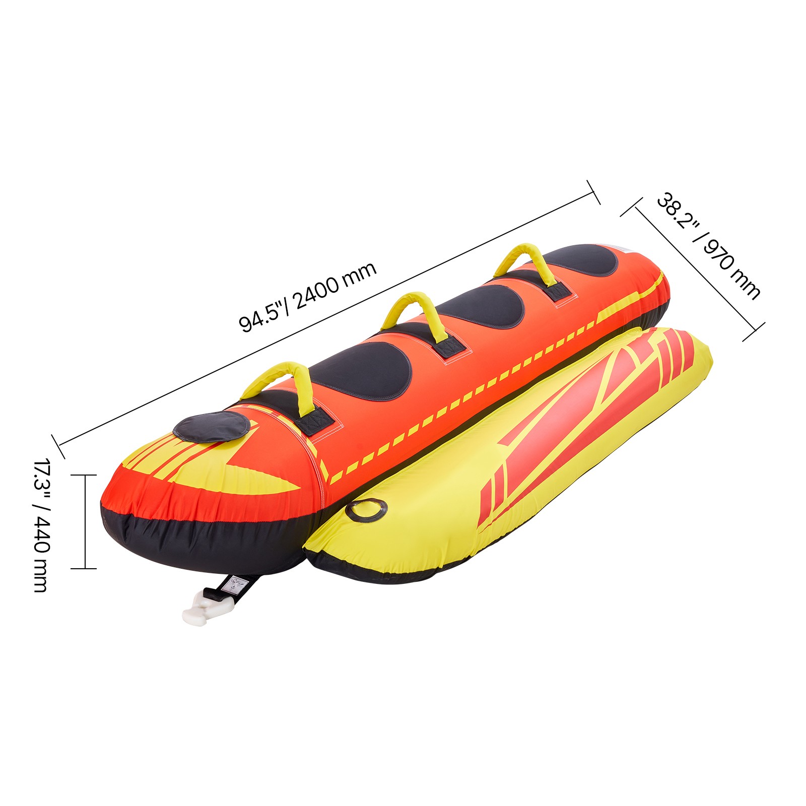 Uimoso Towable Tube for Boating 1-3 Riders Inflatable Boat Tubes Towables 510lbs