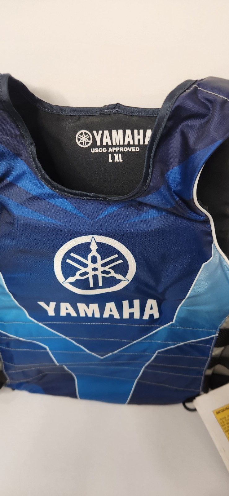 YAMAHA Side Entry Nylon PFD Blue Gray L/XL Life Vest Jacket JetSki MAR-18VSE