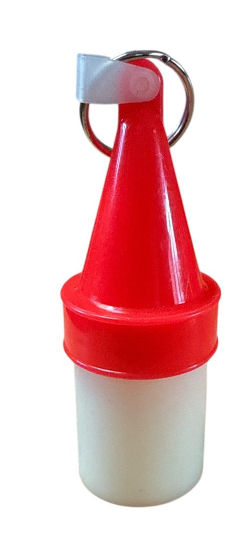Floating Buoy Keychain-Orange White Glow in the Dark Sheriff’s Dept. Advertising