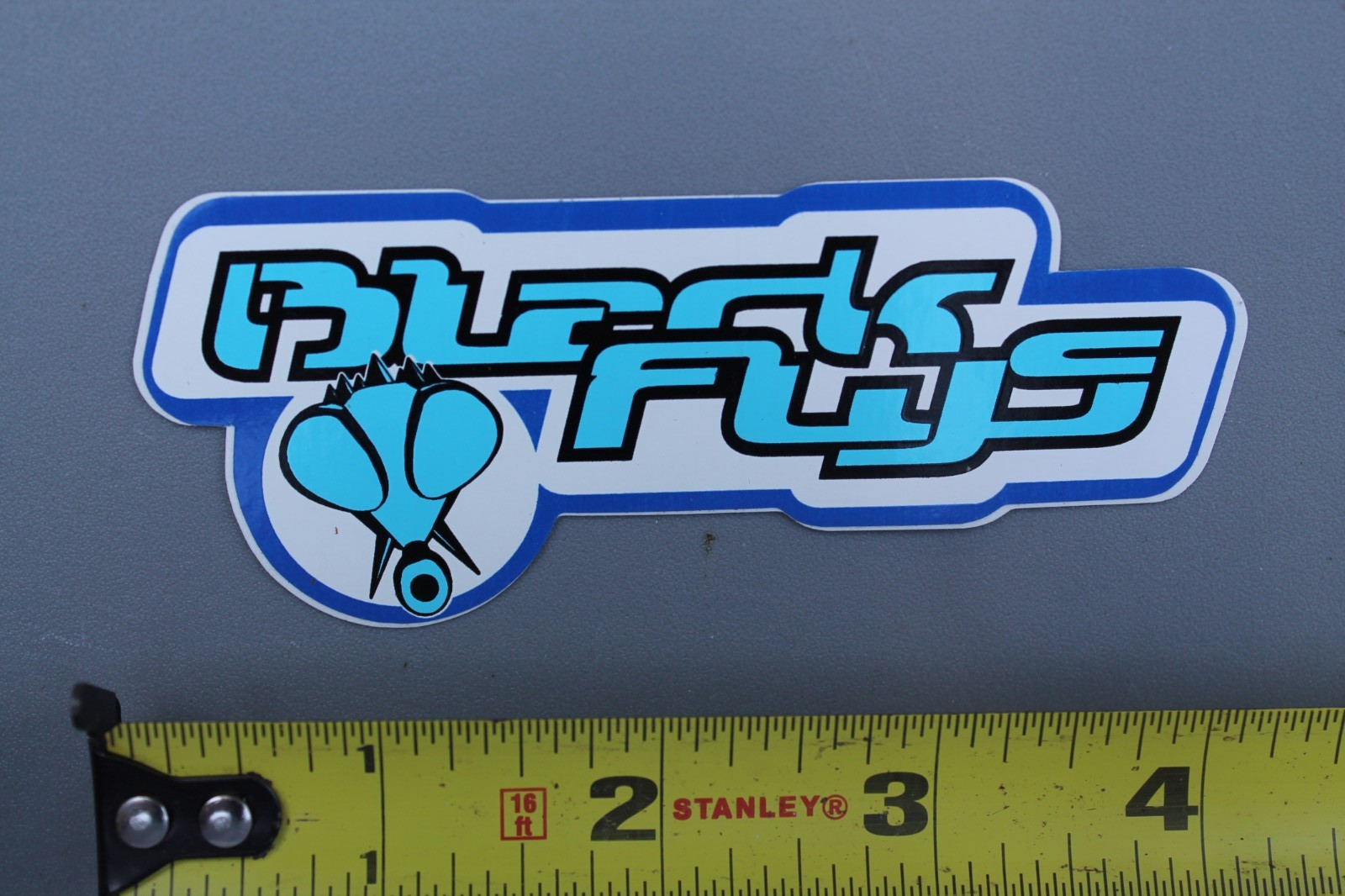 BLACK FLYS Sunglasses Blue White Graffiti Original BF3 Vintage Surfing STICKER