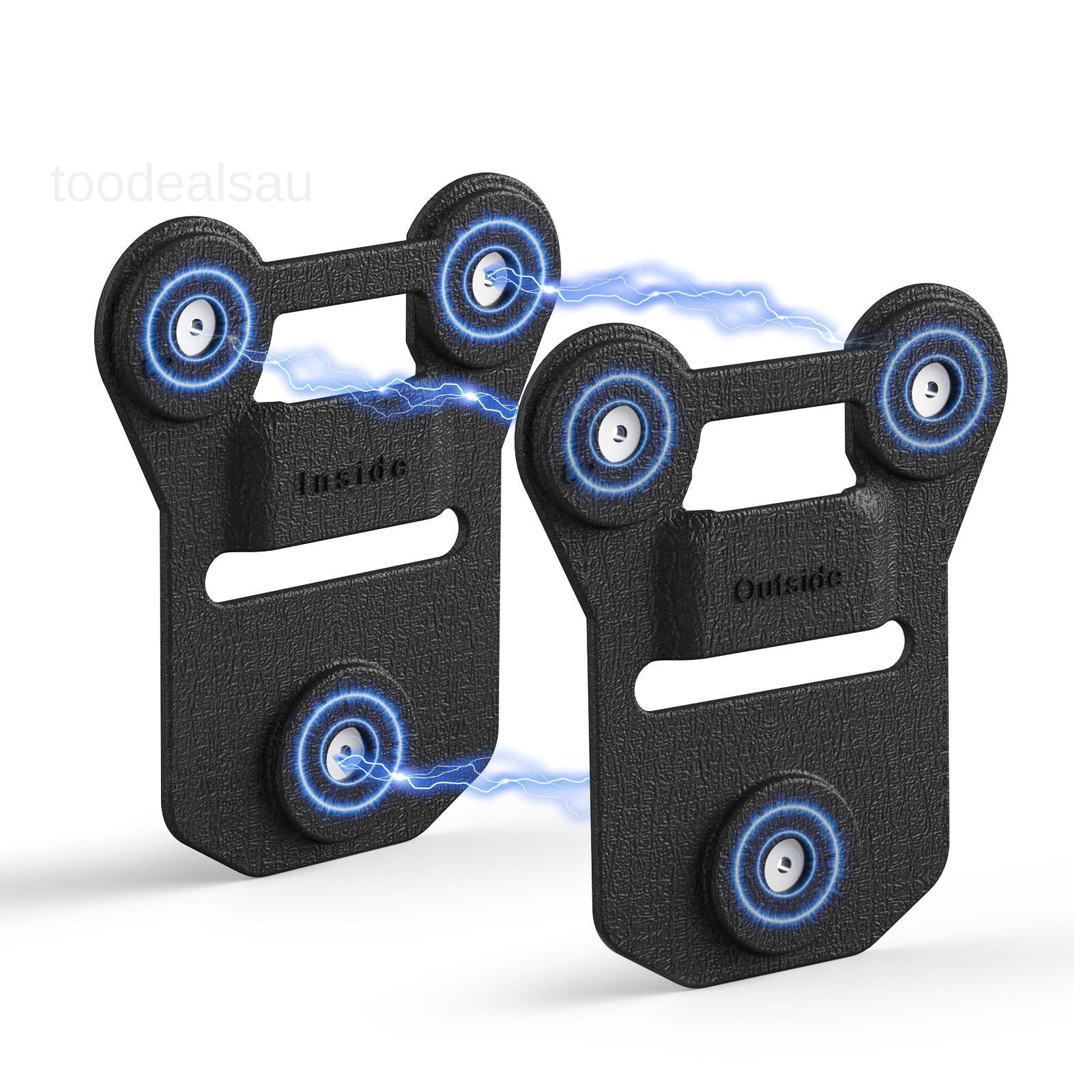 Body Camera Magnet Mount, 6pcs Magnets Style, one pair, Black
