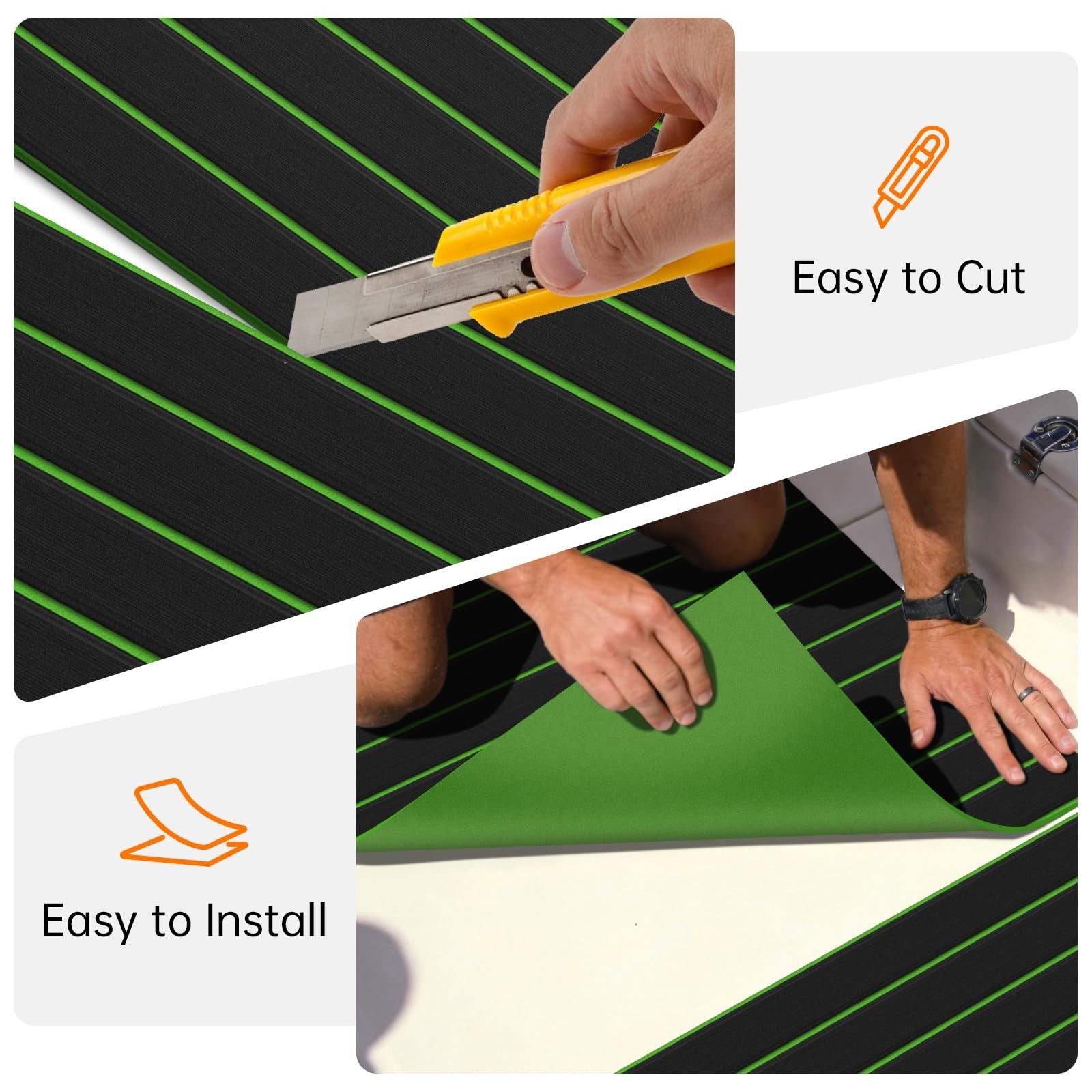 HZshark Boat Flooring EVA Foam Boat Decking Self-Adhesive 6mm Non Slip Marine…