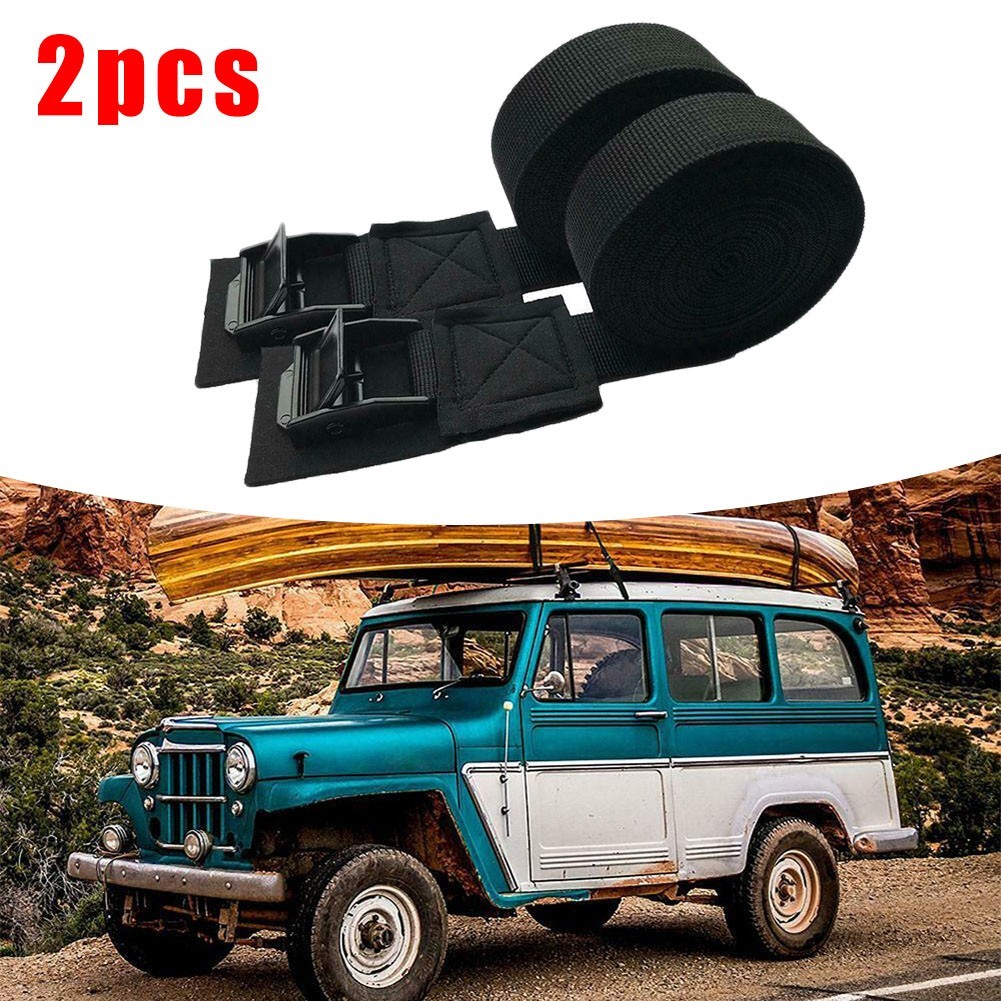 9.8ft X 0.98in Kayak/ Luggage/ Surfboard/ Bicycle Car Roof Lashing Strap Rack