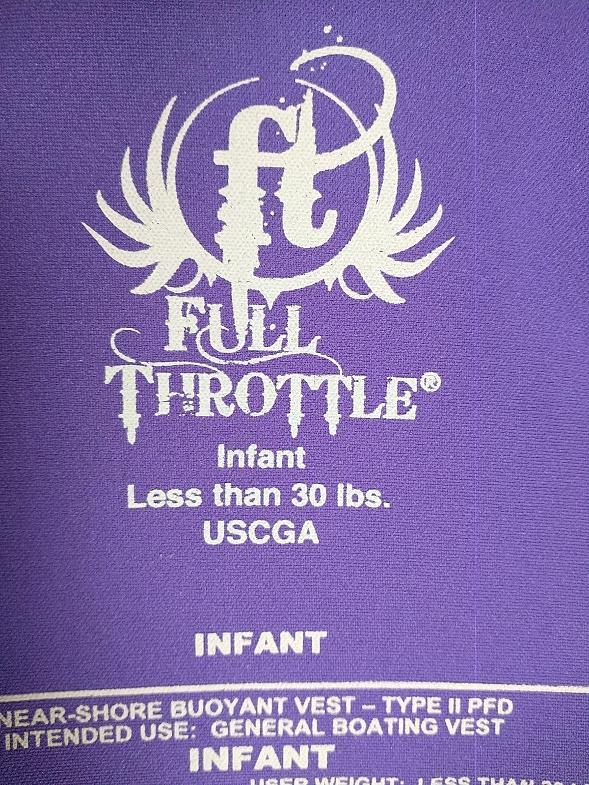 Full Throttle Infant Toddler Life Jacket Type II Less Than 30 Pounds