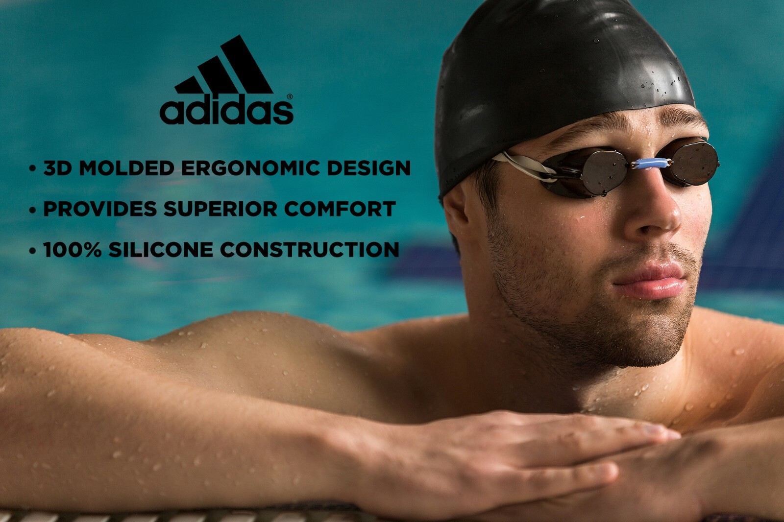 Adidas 100% Silicone Unisex Adult Swim Cap