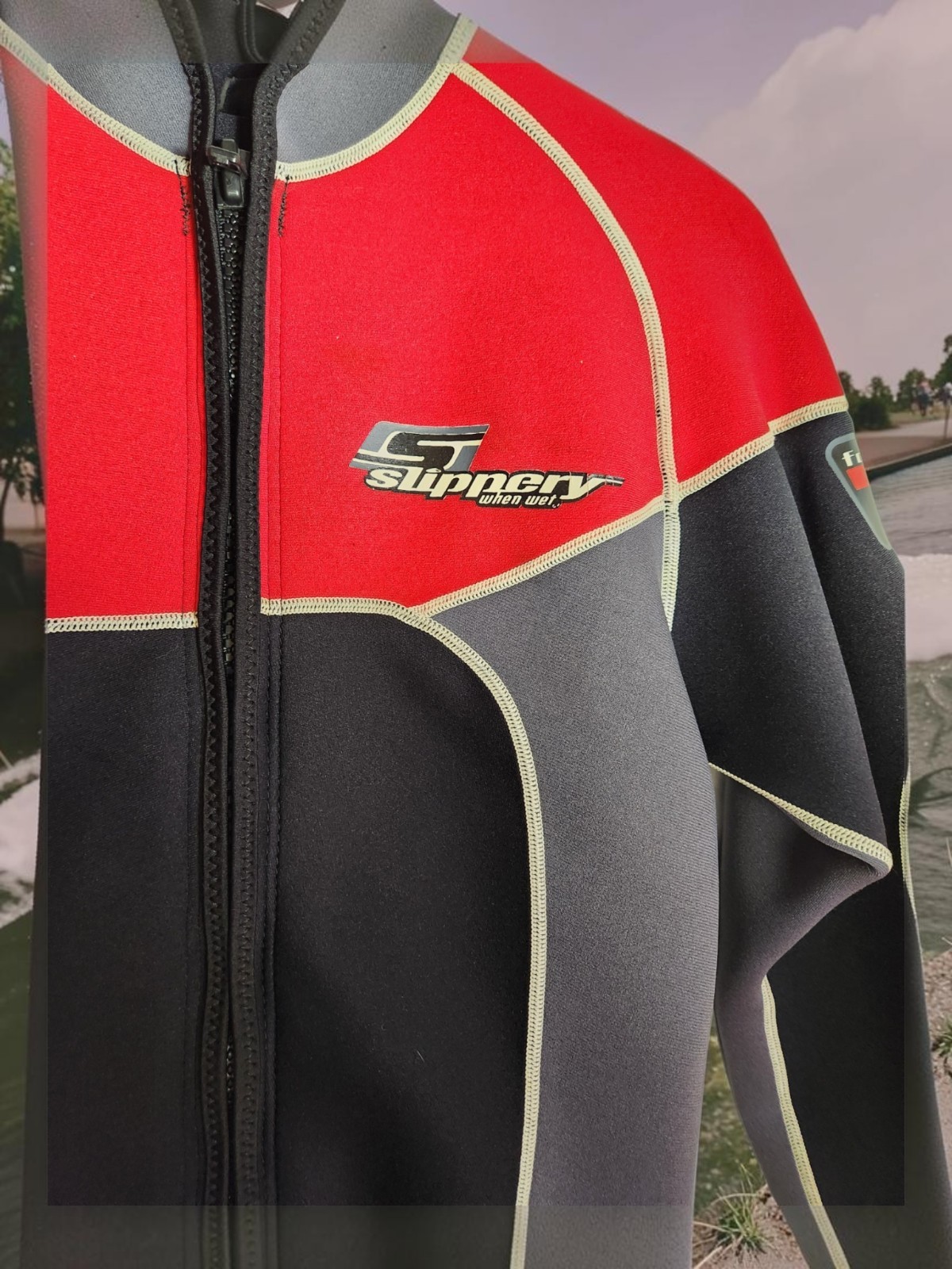 Lot of (2) Vtg Slippery When Wet 2-pc WETSUIT~Formula 2 ~ 1 Large 1 Extra Large