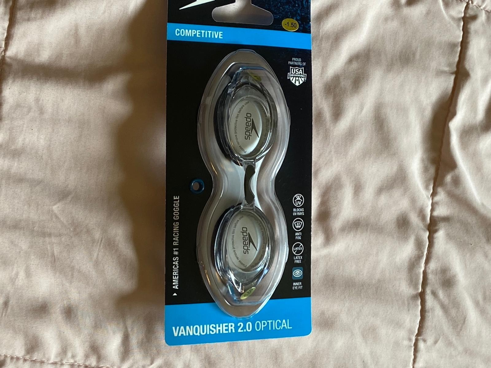 Speedo Vanquisher 2.0 -1.50 Goggle – Clear (Americas #1 Racing Goggle)