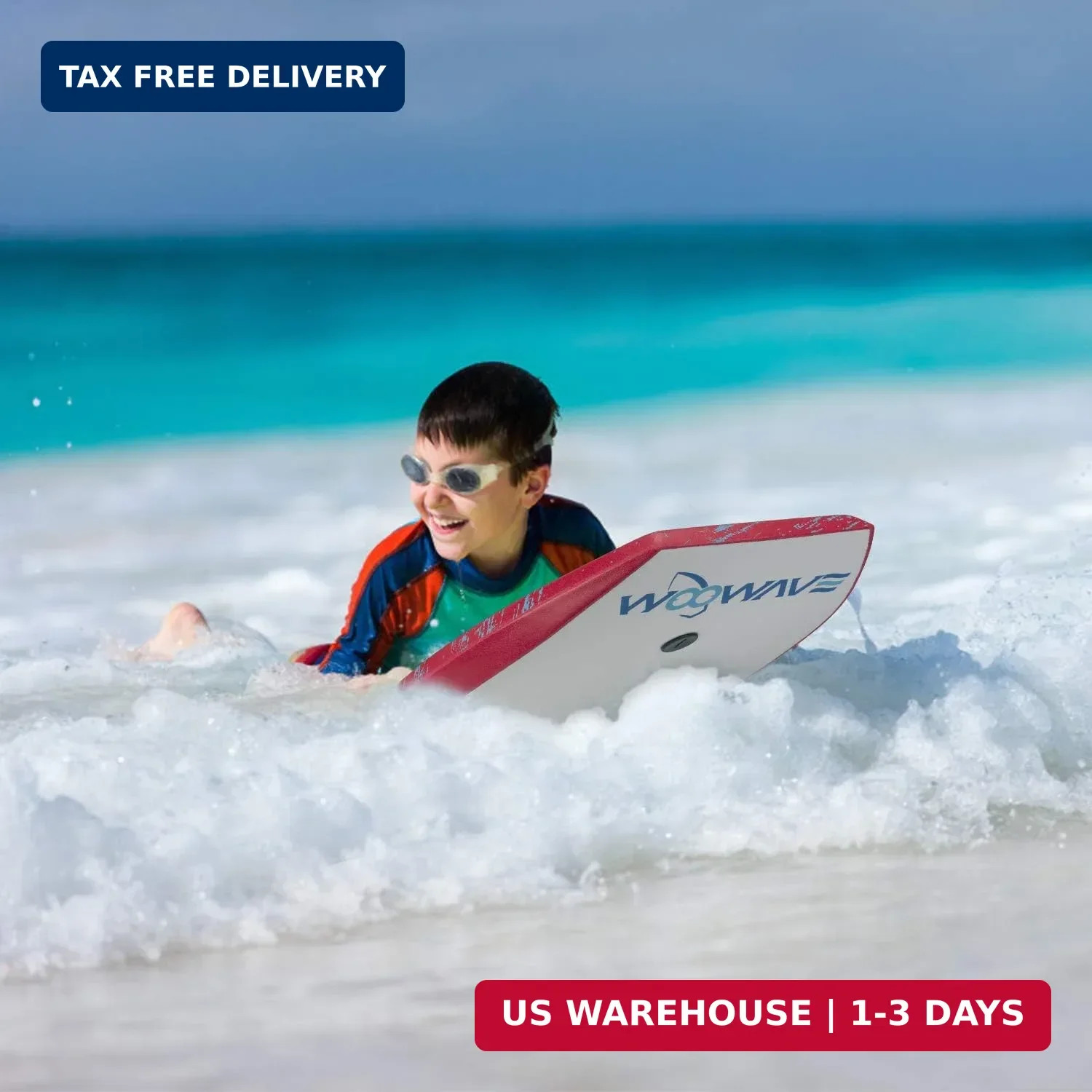 WOOWAVE Bodyboard 33-inch/36-inch/41-inch Super Lightweight Body Board with Coil