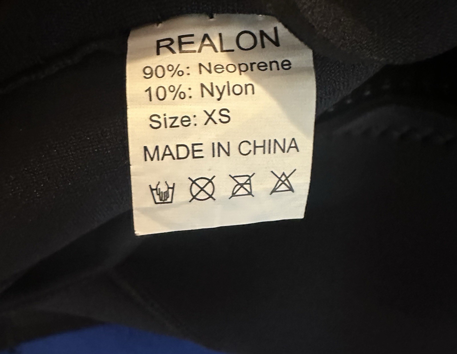 REALON 3mm Neoprene Kids Wetsuit Shorty Swimsuit Back Zip Black Blue XS