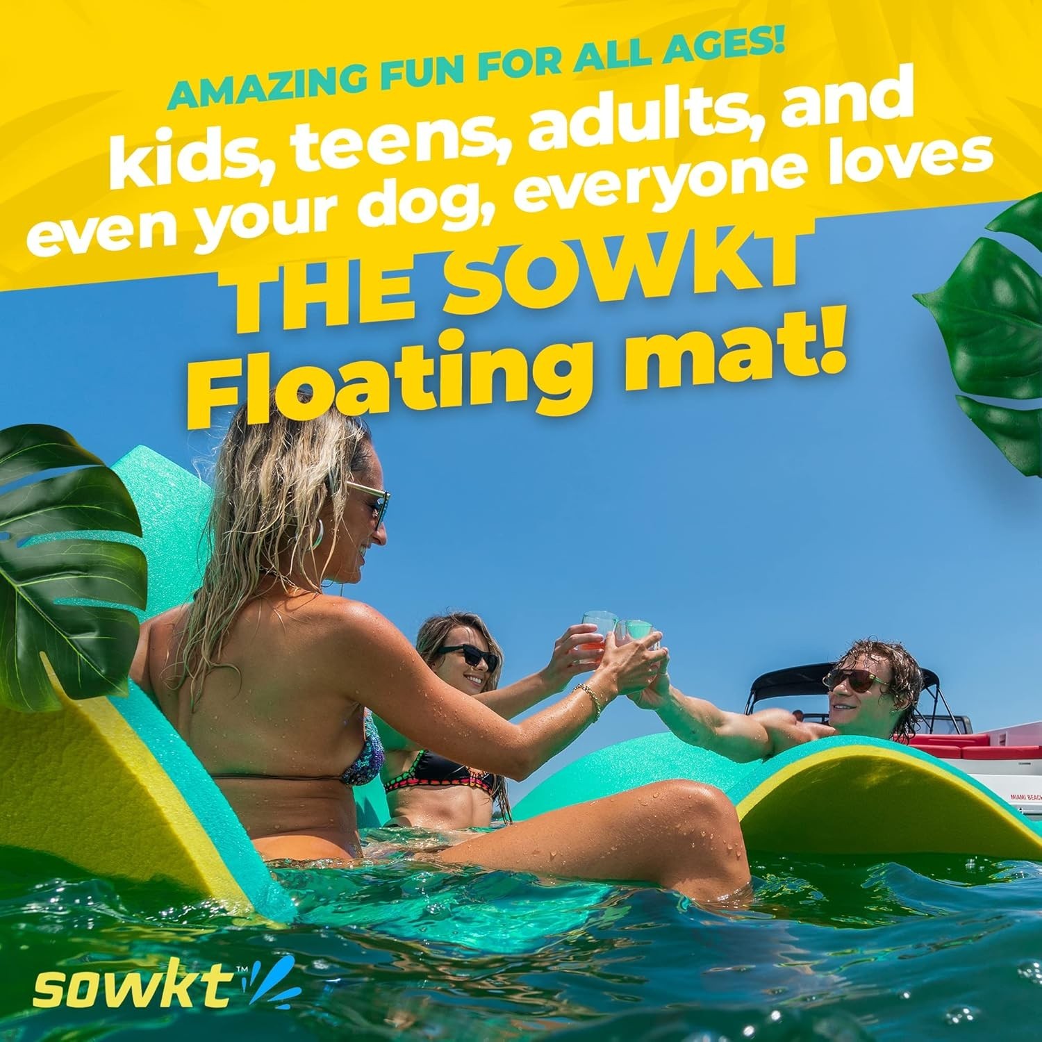 SOWKT® Premium Floating Mat for Lakes and Pools – Extra Large Lily Pads