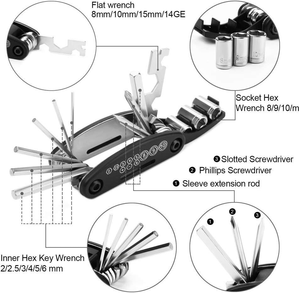 Scuba Diving 16-in-1 Save a Dive Kit Repair Wrench Screwdriver Tool Set