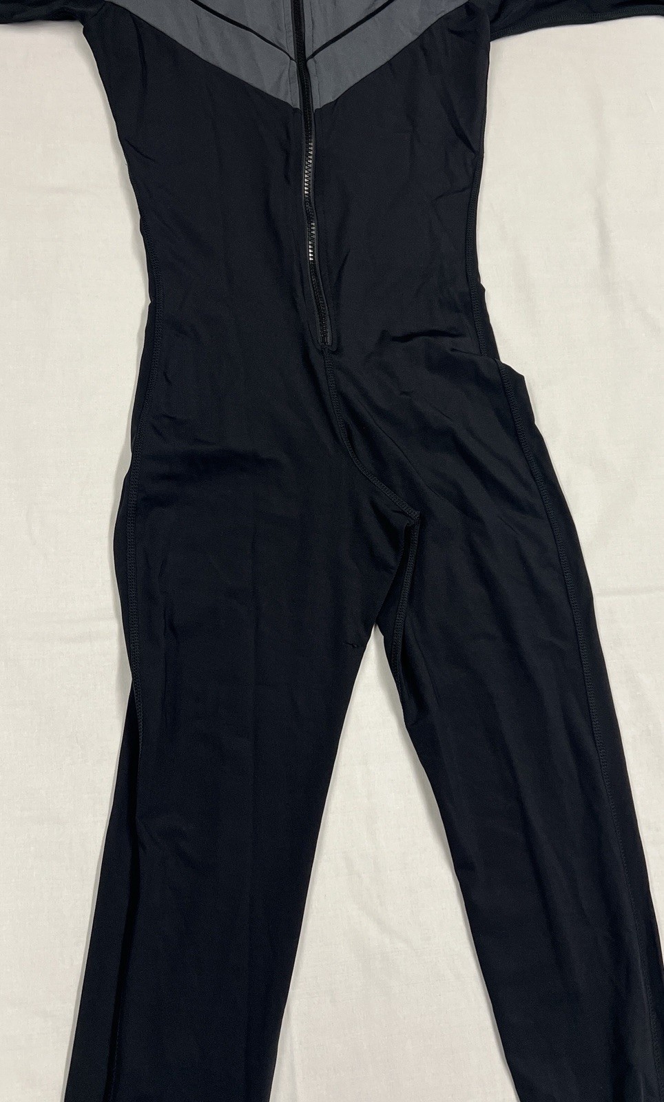 Vintage Performance Dive Skin Suit Full Body Black Gray Cosplay USA 80s 90s M