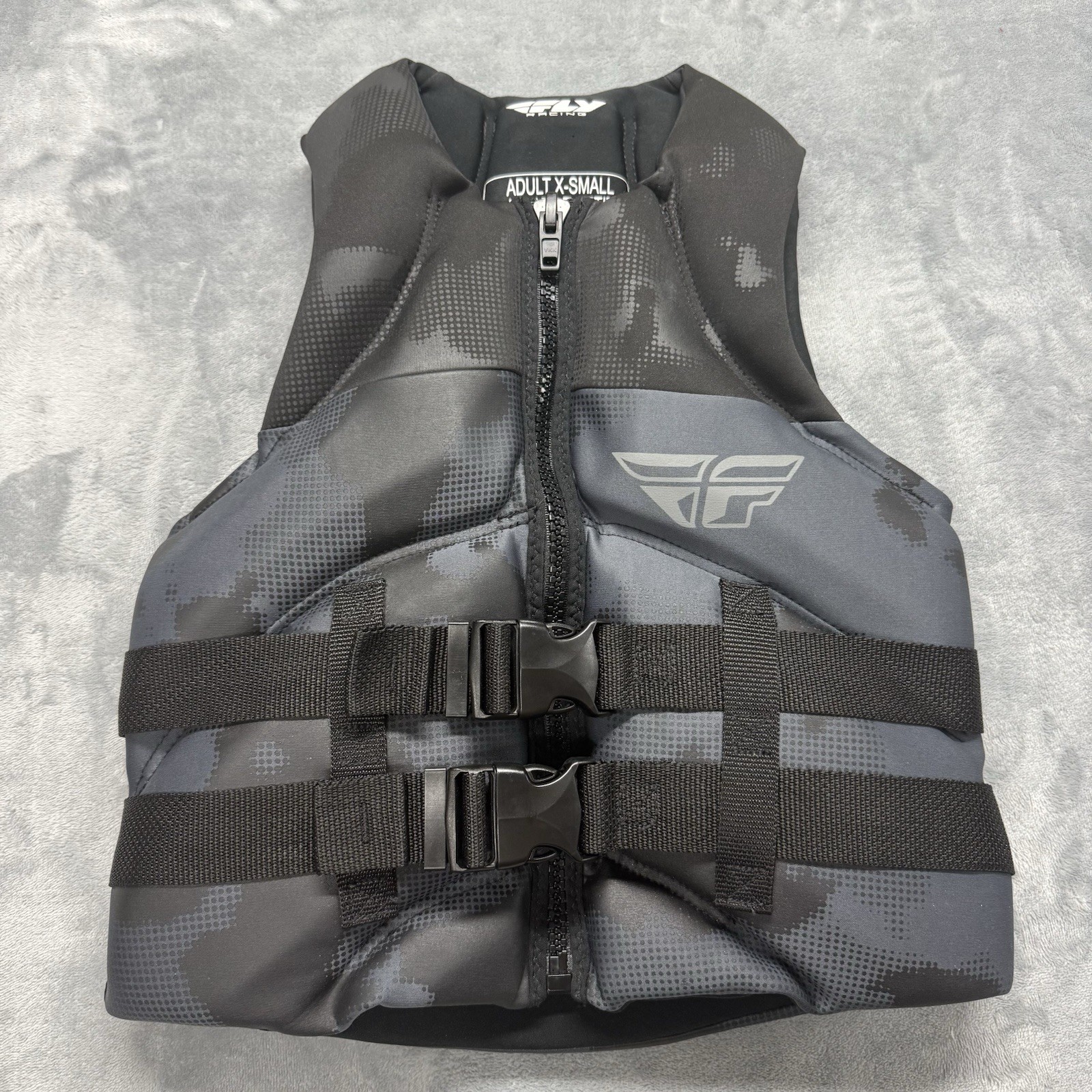Fly Racing Life Jacket, Neoprene Life Vest, X-Small Adult Life Jacket, Black