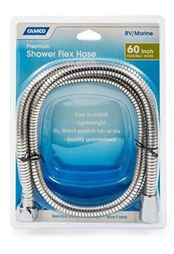 New! Camco 43716 RV/Marine 60″ Flexible Replacement Shower Head Hose (Chrome)