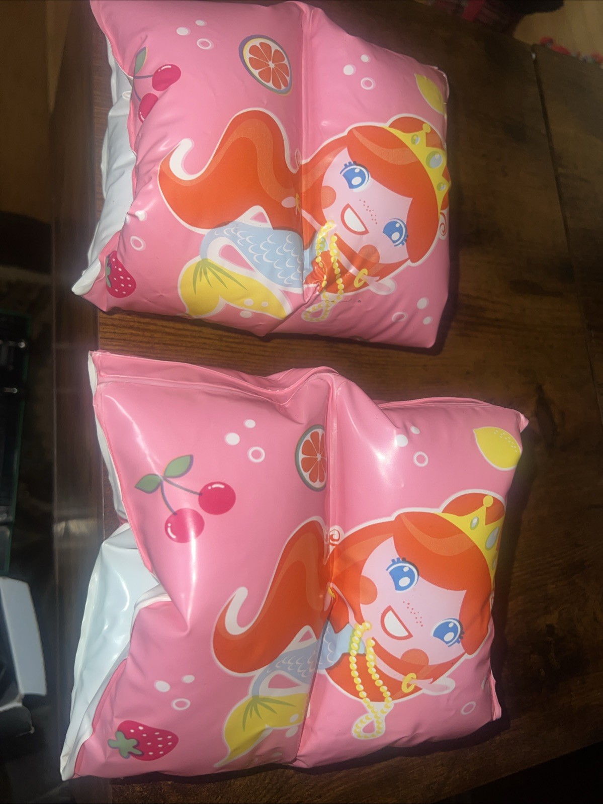 Play Day Swimming Safety Inflatable Arm Bands, Ages 3-6, Pink Mermaids 1 Pair
