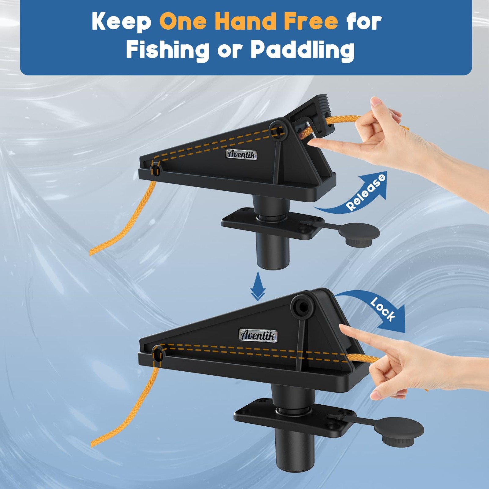 EDSRDPLT Kayak Anchor Lock System Durable Easy-to-Use Anchor Lock for Small B…