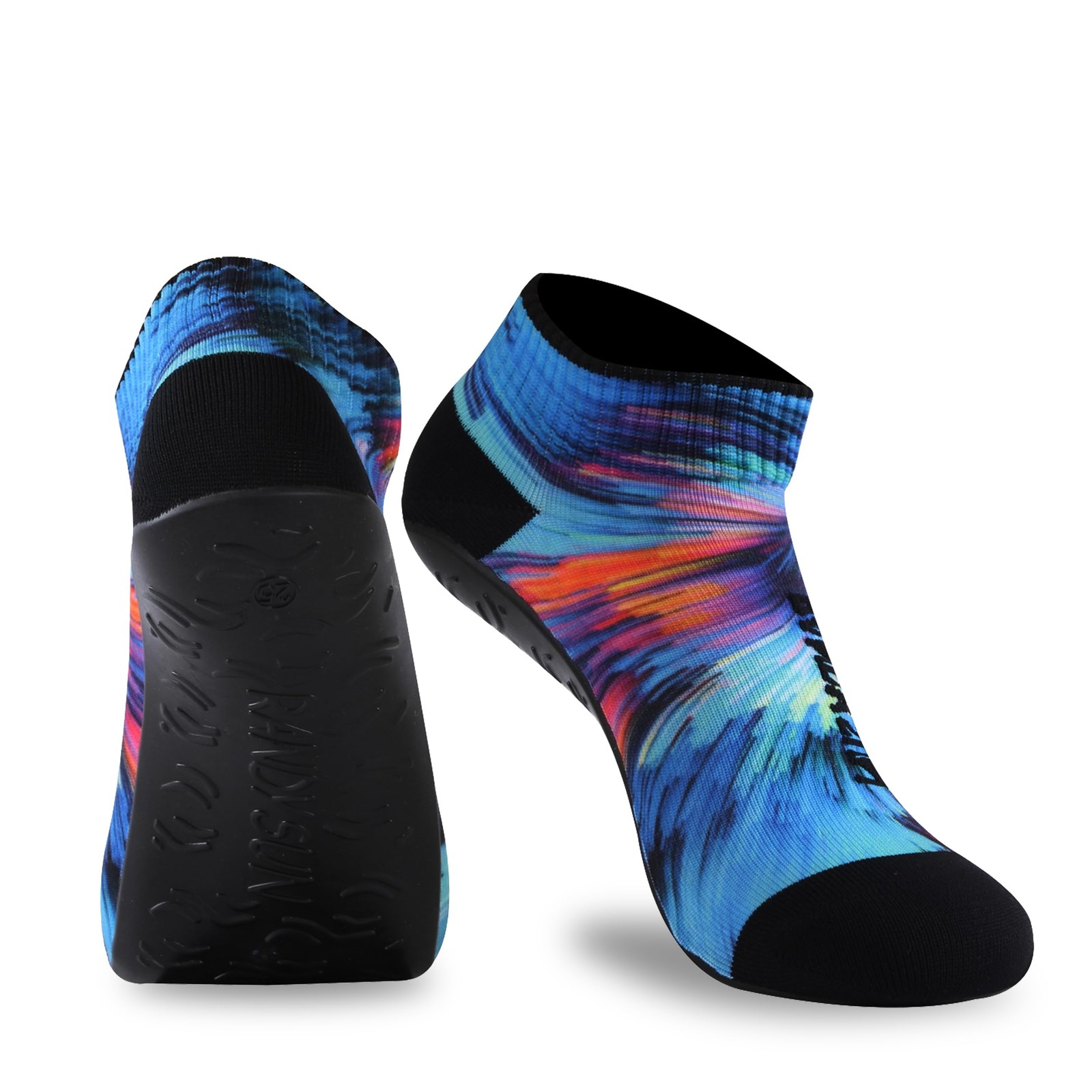 RANDY SUN Unisex Men’s 8 / Women’s 9, 1 Pair-blue-printed Low Cut Socks