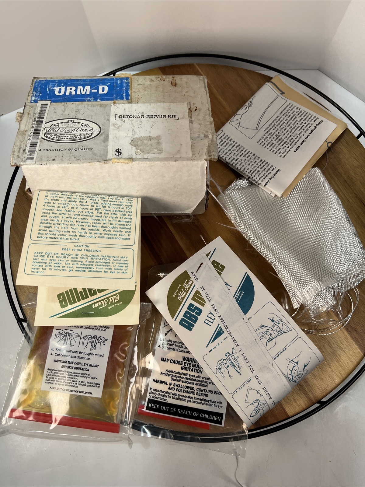 Vintage Old Town Canoe Co. Oltonar Repair Kit, Maine, USA – Vintage Poss Driedup