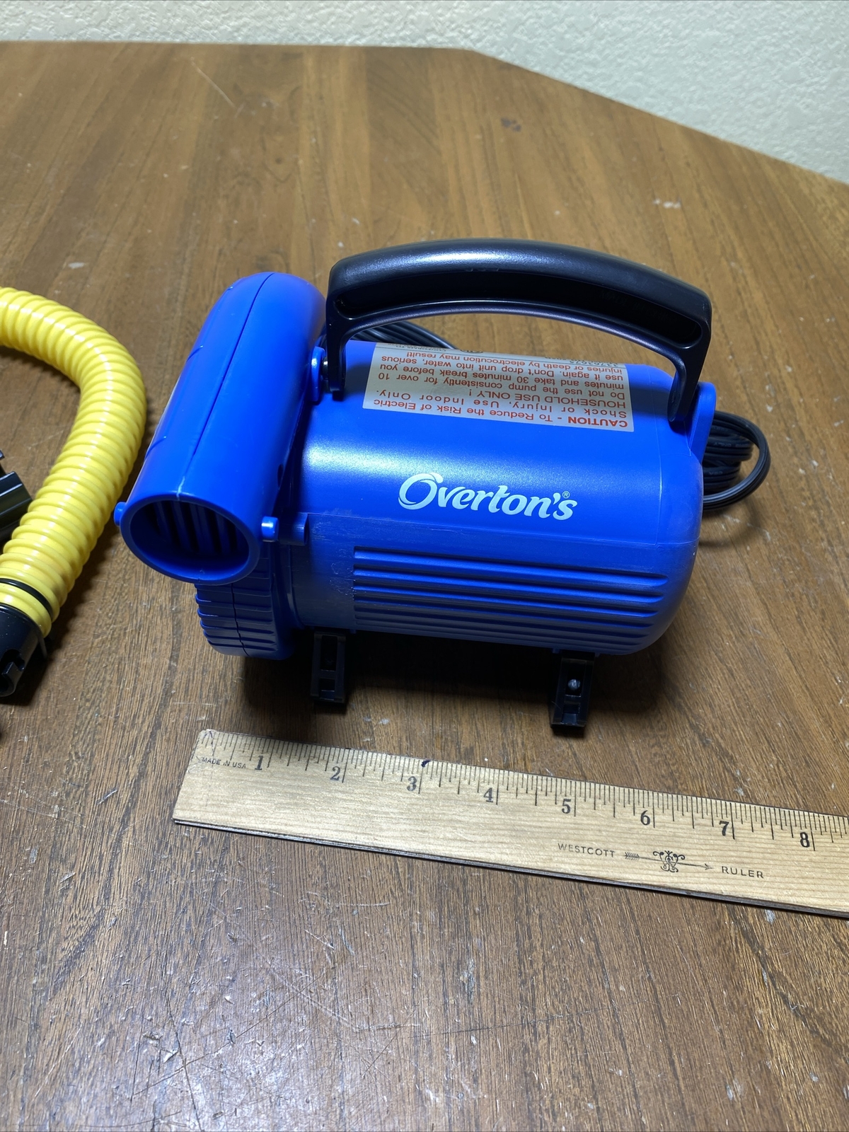 OVERTONS High Pressure PUMP Inflator & Deflator 110v MARINE AUTO BOAT