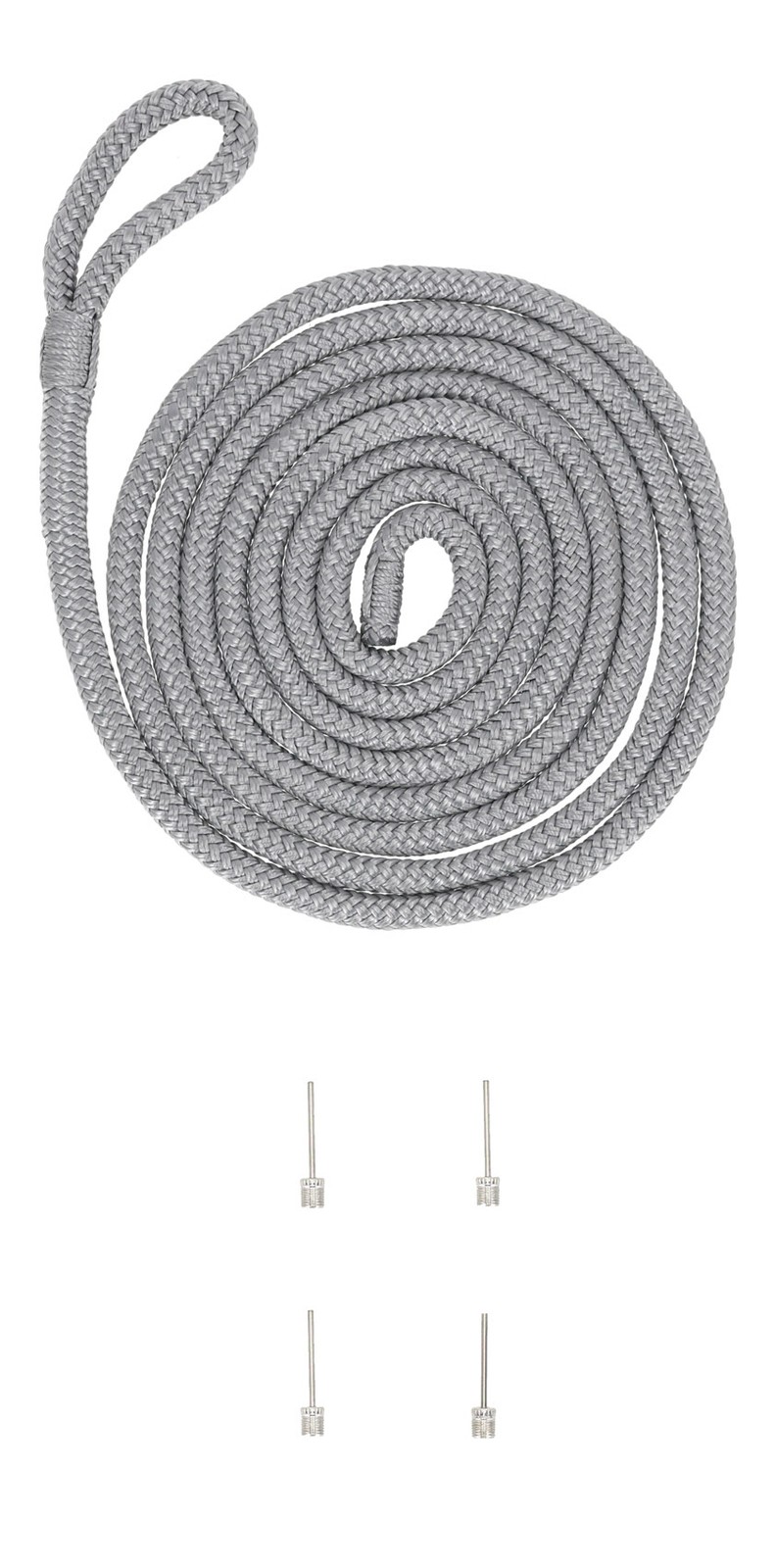 (2) Rockville FEN165-GREY 6.5″x23″ Boat Fenders + 10 Foot Line Marine Bumpers