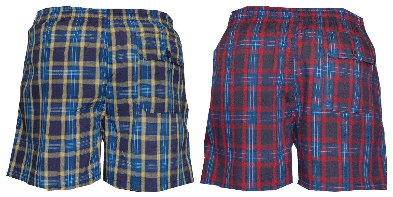 CHEX Amazon Boys Blue Check Sports Leisure Shorts Pockets Lined 6-8 & 9-11 Years