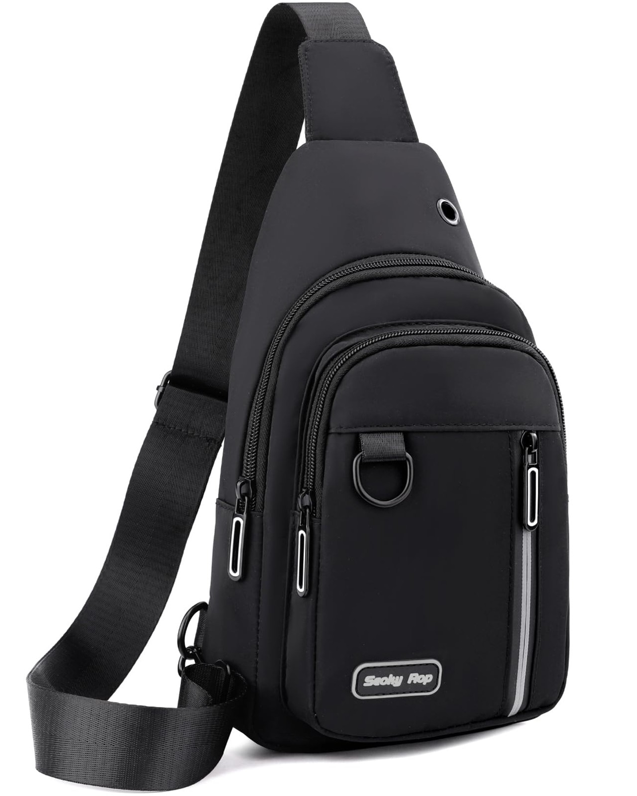 Seoky Rop Sling Bag for Women Men One Shoulder Crossbody Small, Black