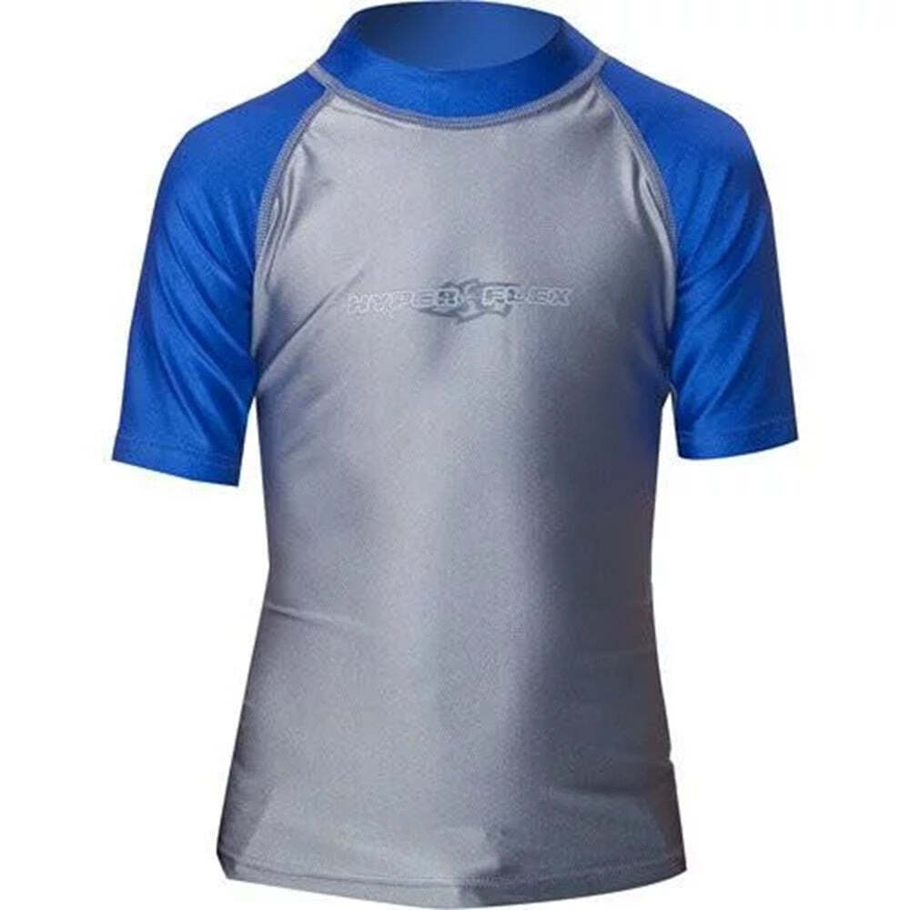 Hyperflex Adult Loose Fit Rash Guard – Silver/Blue (Large, XX-Large)