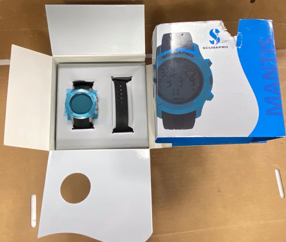 SCUBAPRO MANTIS 1.0 DIVE WATCH COMPUTER SILVER/ BLACK- BRAND NEW OPEN BOX.