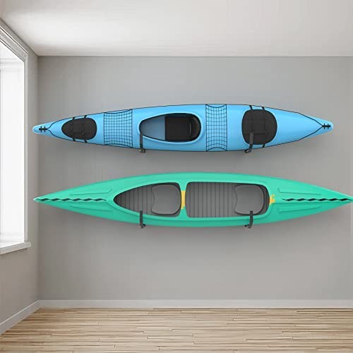 1 Pair Wall Mount Kayak Storage Rack, Kayak Hooks for Garage Wall for Kayak