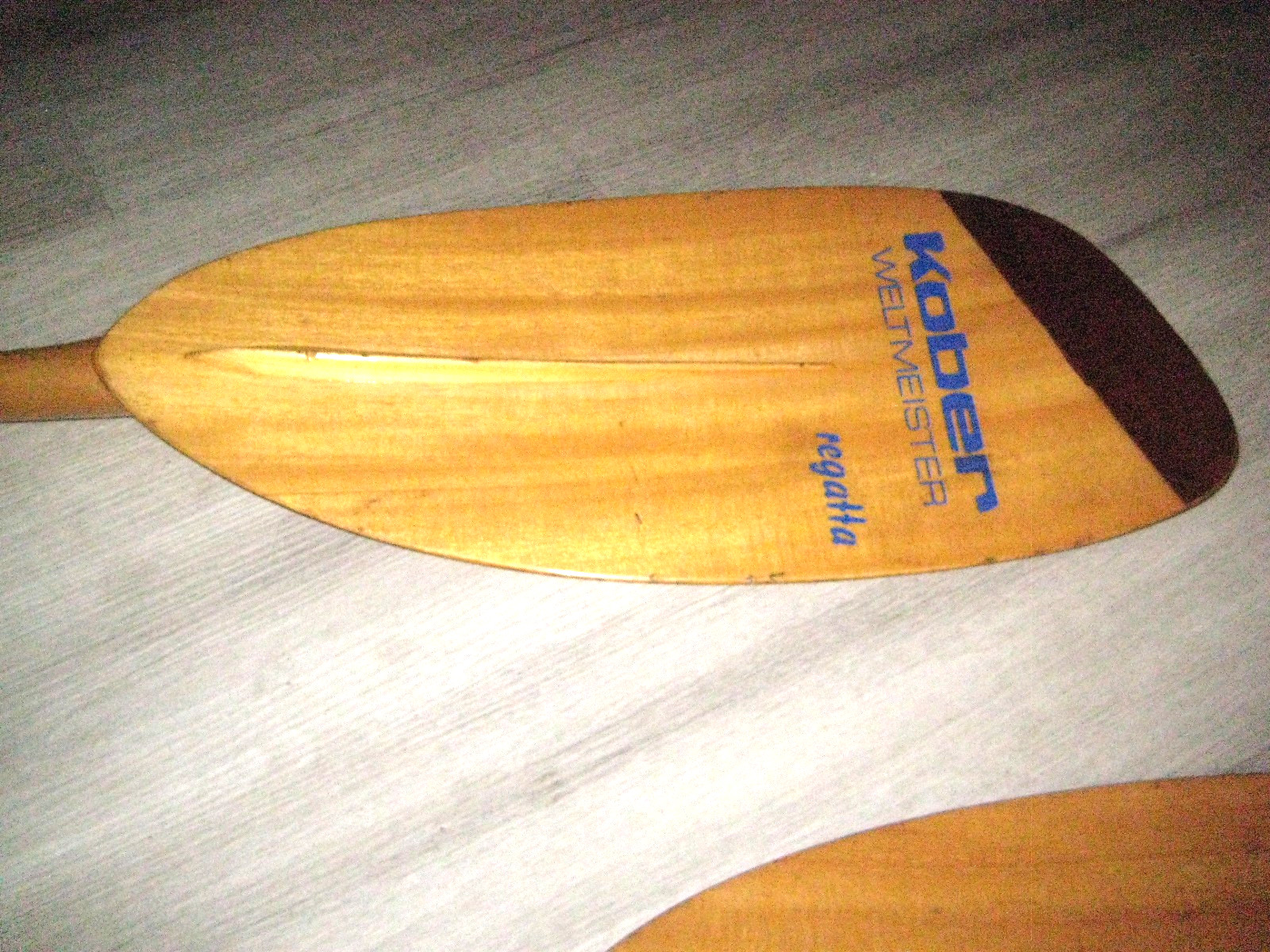Vintage Kober Weltmeister ‘Regatta’ Paddles 2pc 92” Wood Oars Chrome Fittings