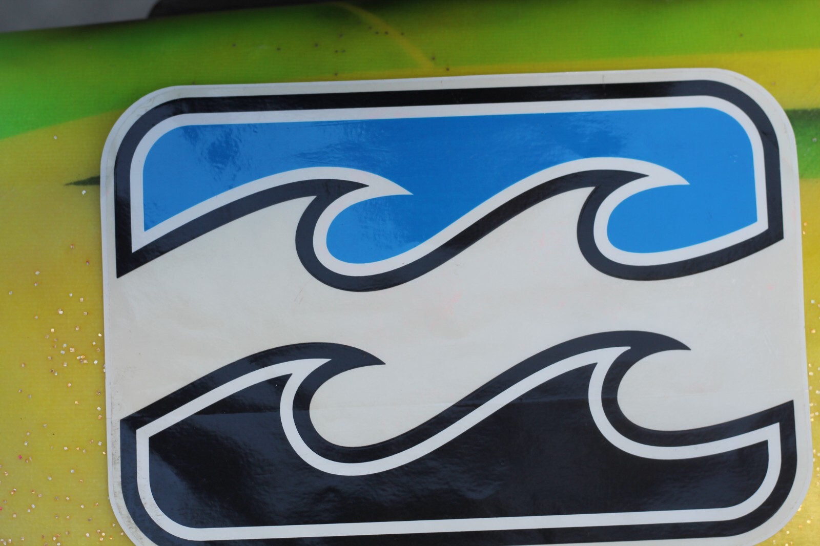 BILLABONG Surfboards Blue Black White Wave Large OG B5 Vintage Surfing STICKER