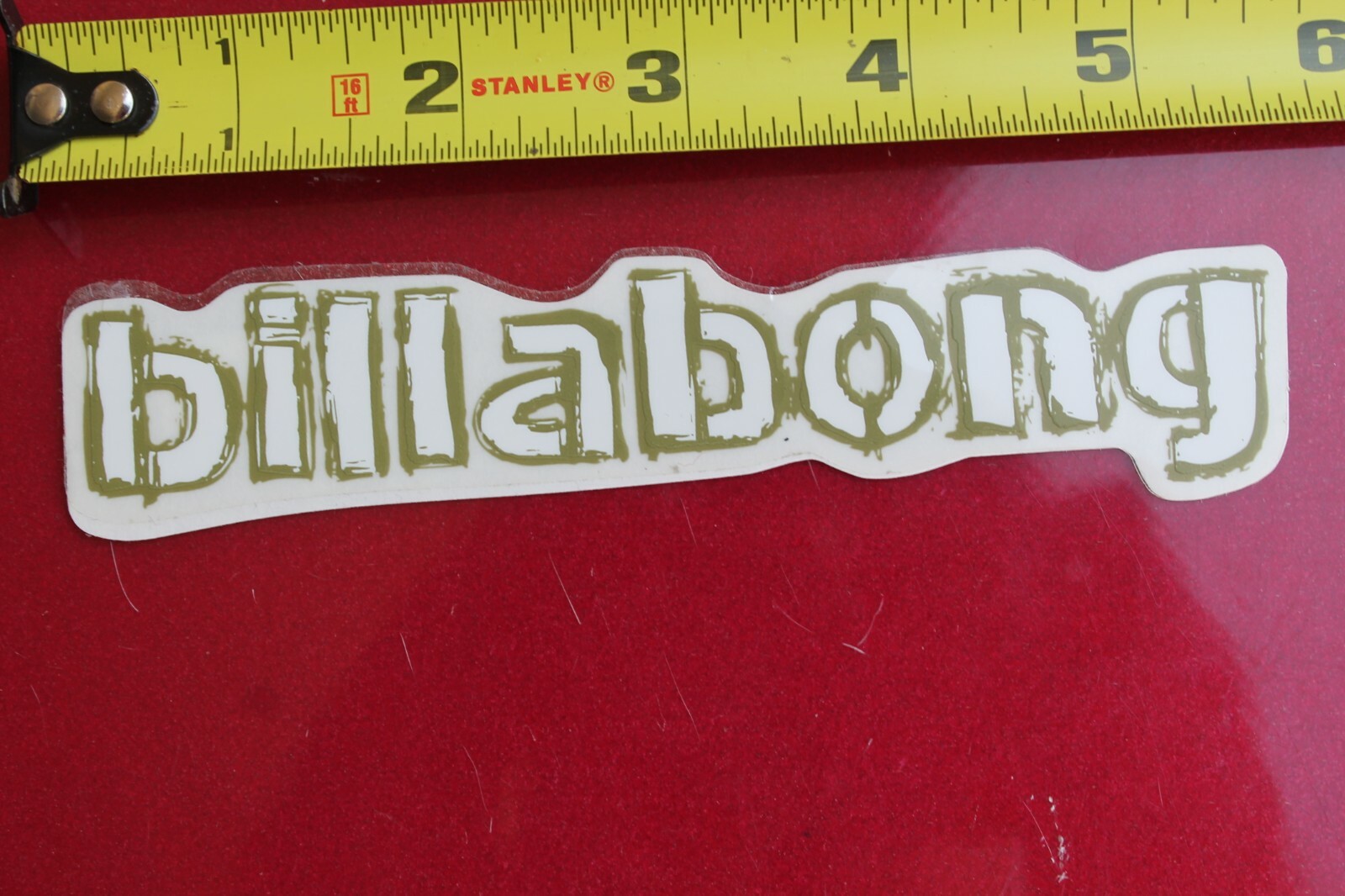 BILLABONG Australia Surfboards Clear Army Green War Vintage Surfing STICKER