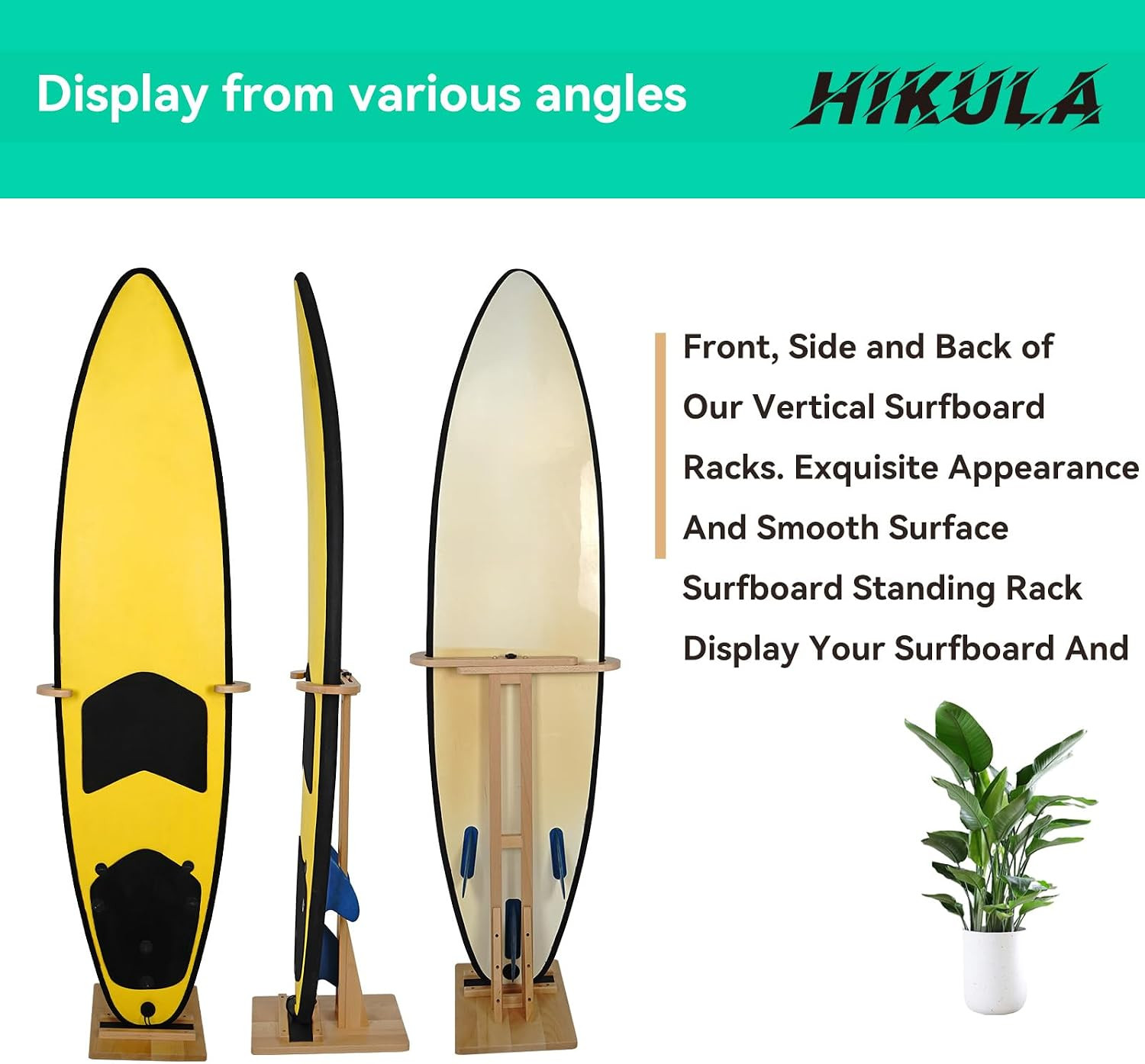 Surfboard Stand Racks, Indoor Display Stand Shortboard and Longboard Organizer F