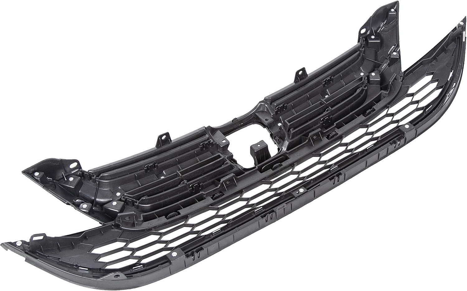 Front Bumper Upper & Lower Grille Grill for 2010-2011 Honda CRV CR-V Hood Mesh