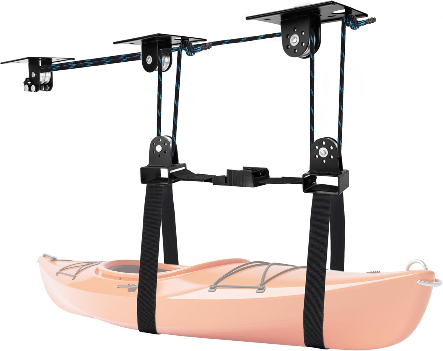 Hikeen Kayak Hoist for Garage Ceiling, Heavy Duty Kayak Pulley System, Hold