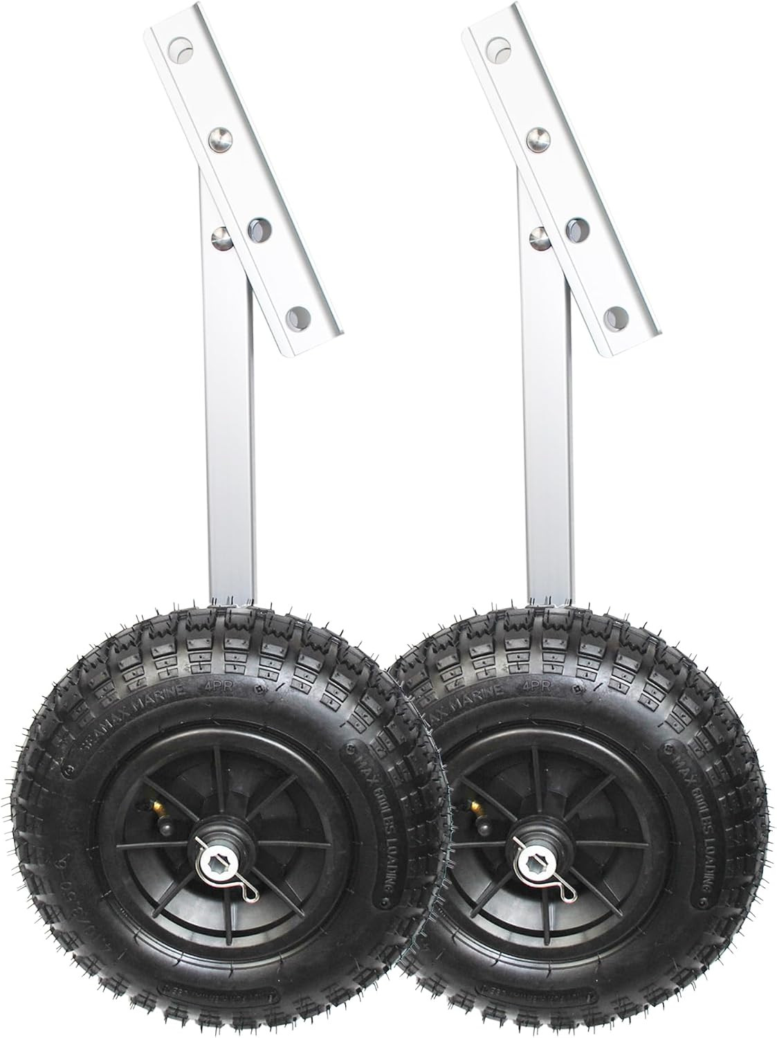 EZ Load Boat Launching Wheels Set for Inflatable Boat & Aluminum Boat, Support M