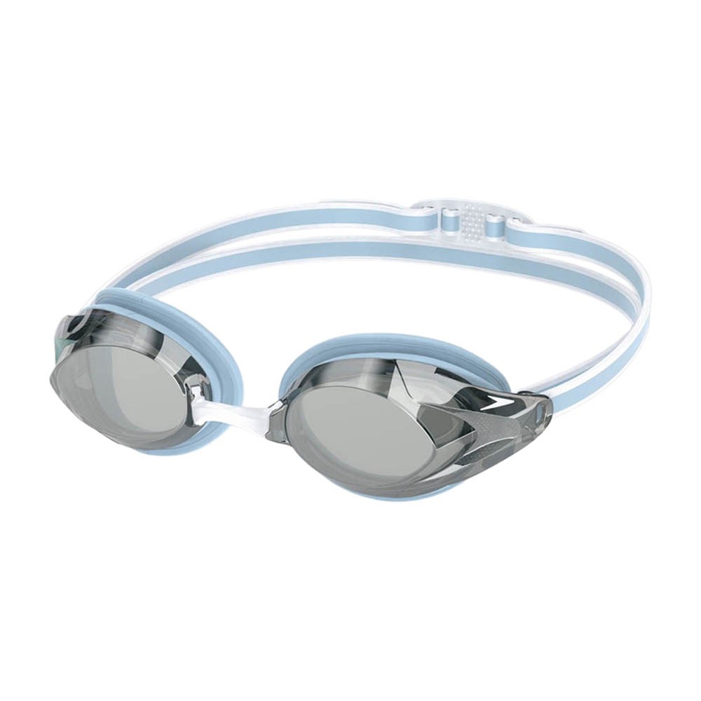 Speedo Women’s Vanquisher 3.0 Mirror Anti-Fog Swimming Goggles, Blue/Gray