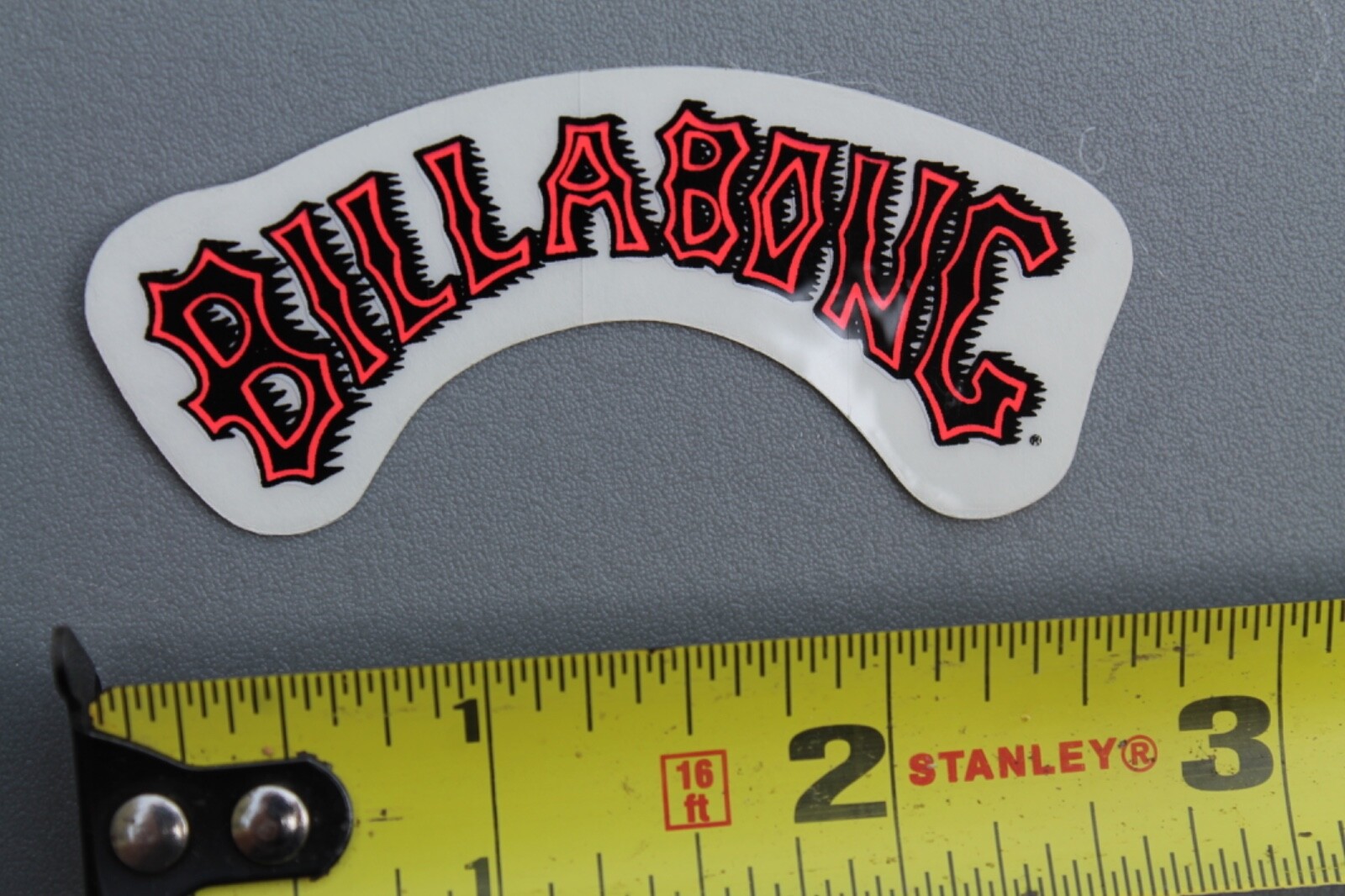 Billabong Surfboards Clear Neon Orange Small OG 80’s B8 Vintage Surfing STICKER
