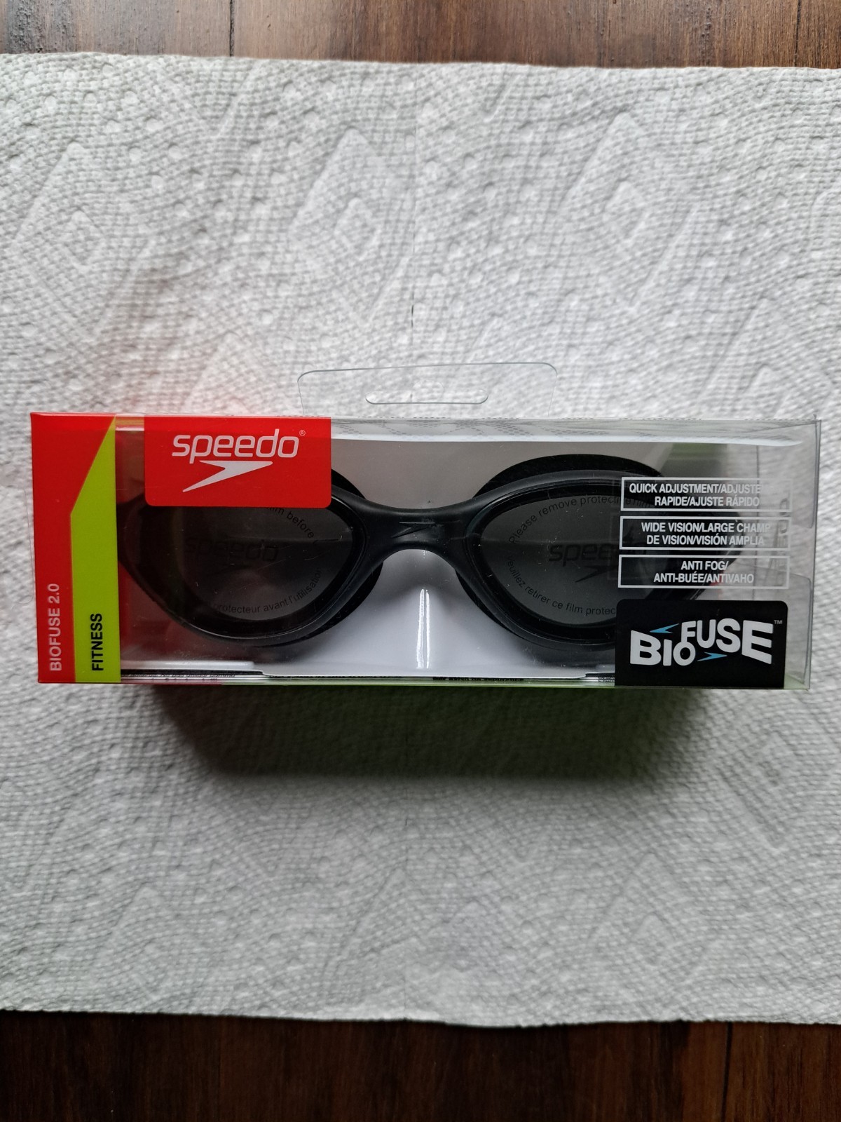 Speedo Unisex-Adult Biofuse 2.0 Swim Goggle, Black NEW