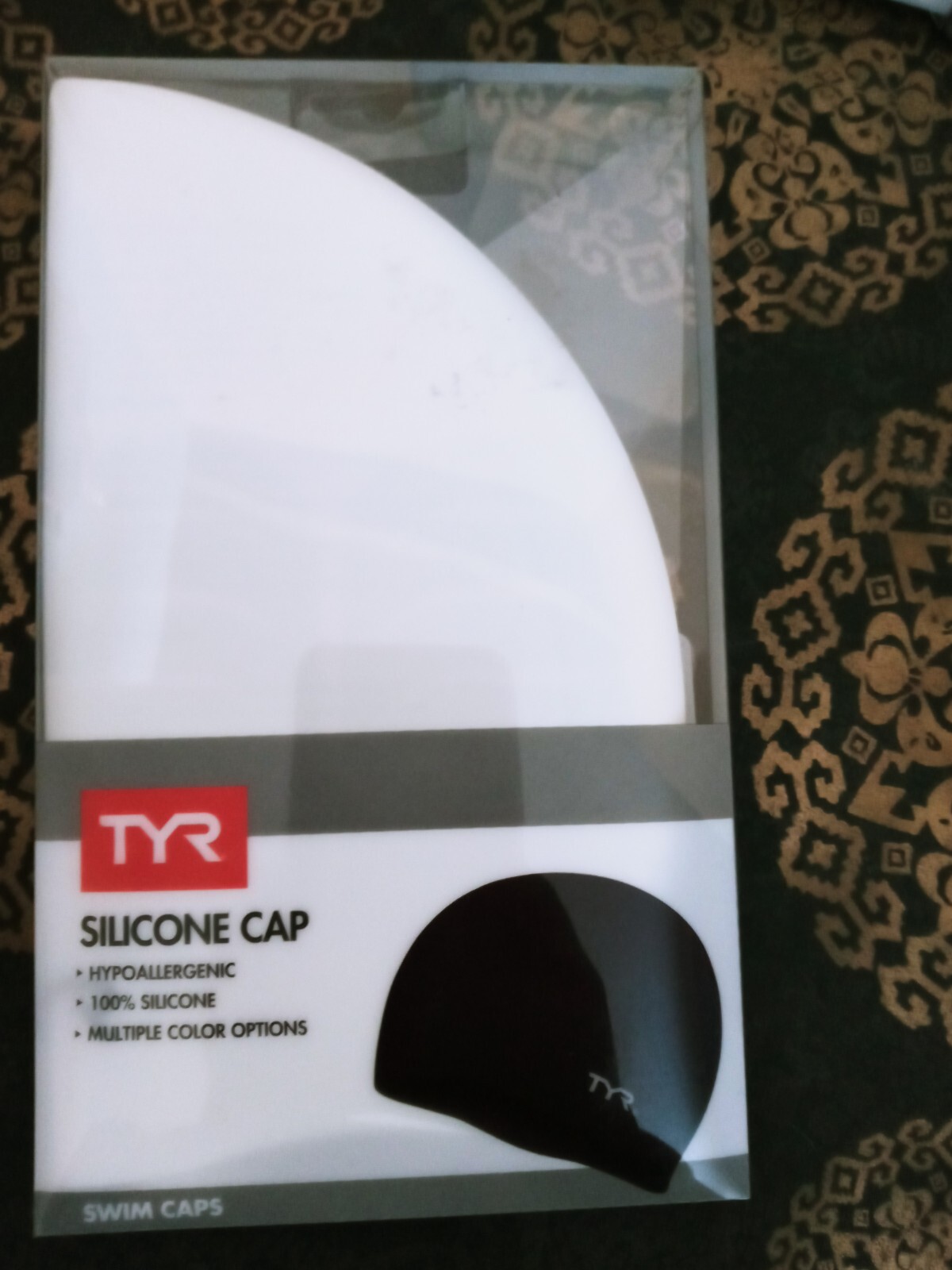 lot of 3 TYR 100% Silicone Swim Cap sz Adult Hypoallergenic White