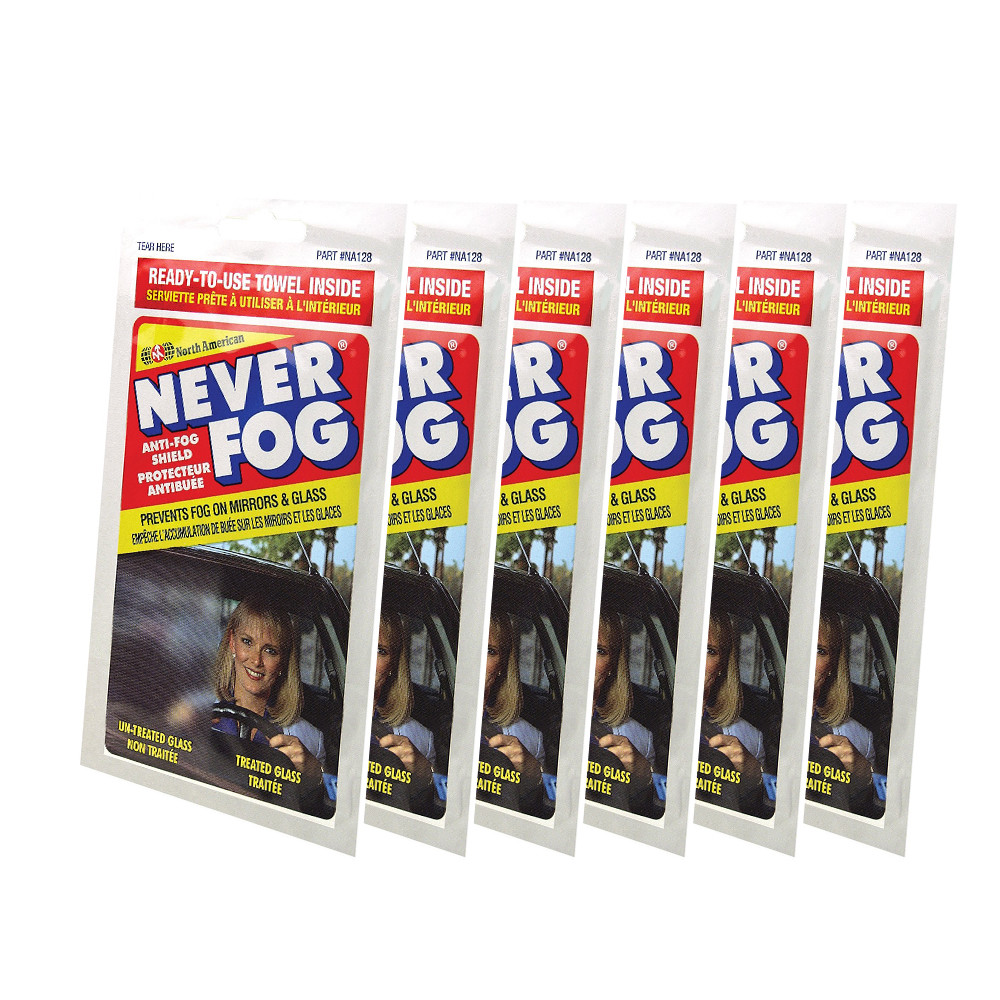 Blue Magic Never Fog, Anti-Fog Shield Towel, Prevent Fog on Mirrors & Glass- 6PK