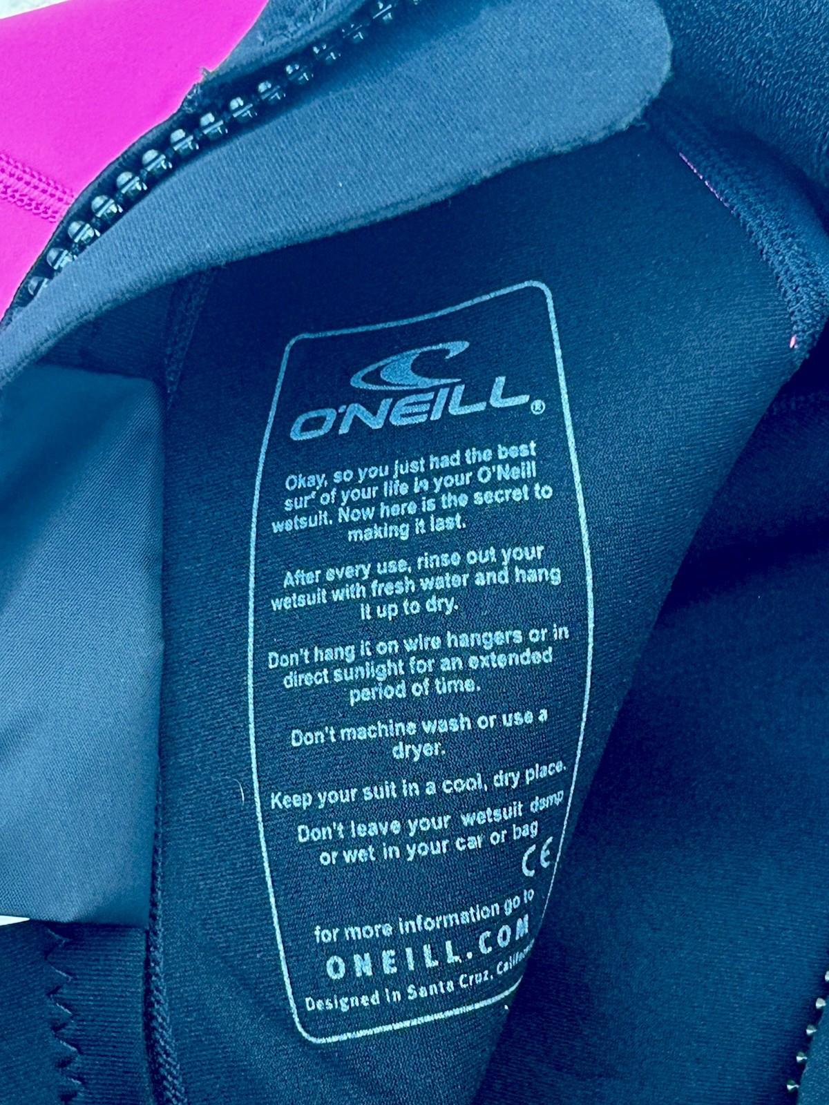 NEW ONeill Womens Reactor 2mm Shorty Wetsuit Size 6 Black Pink Surf Swim Diving