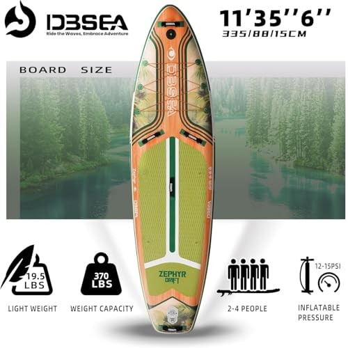 11 ft Inflatable Stand Up Paddle Board with Accessories, Extra Wide Paddle