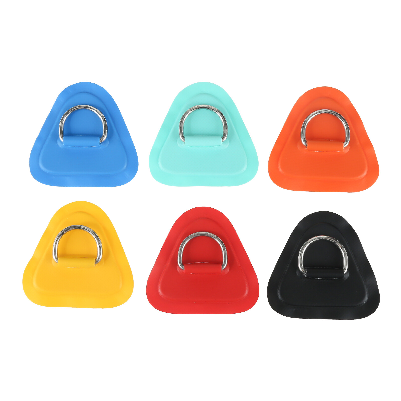 6pcs Useful Boat Surfboard Kayak Dinghy D Ring Patch & 6 Hooks Deck Rigging Kit