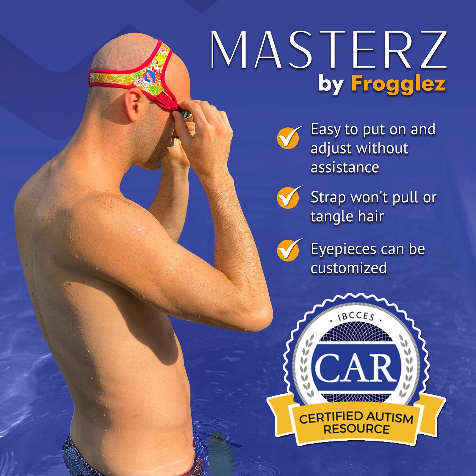 Masterz Swim Goggles for Adults & Teens, Anti Fog Mirrored Goggles